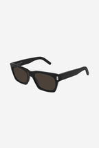 Rectangular sharp black sunglasses – this styles features bold profiles and thick acetate in front and temple side – LUX VERSE Luxury Designer Fashion Outlet