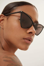 Thin acetate frame featuring Jerry shape – tHE LOGO IS LASERED ON BOTH THIN ACETATE TEMPLES – LUX VERSE Luxury Designer Fashion Outlet