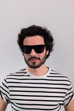 UNISEX iconic SL1 black sunglasses – inspired by the glamorous style of Debby Harry, lead singer of Blondie, the punk – LUX VERSE Luxury Designer Fashion Outlet