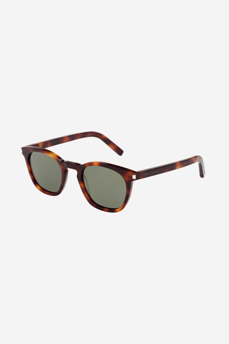 UNISEX iconic SL28 havana sunglasses – our iconic permanent SL 28 in havana acetate featuring the corner angle in the end – LUX VERSE Luxury Designer Fashion Outlet