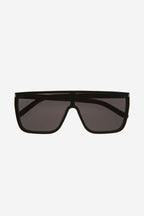 UNISEX MASK ACE black sunglasses – a new acetate mask enriched by the corner angle in black – LUX VERSE Luxury Designer Fashion Outlet