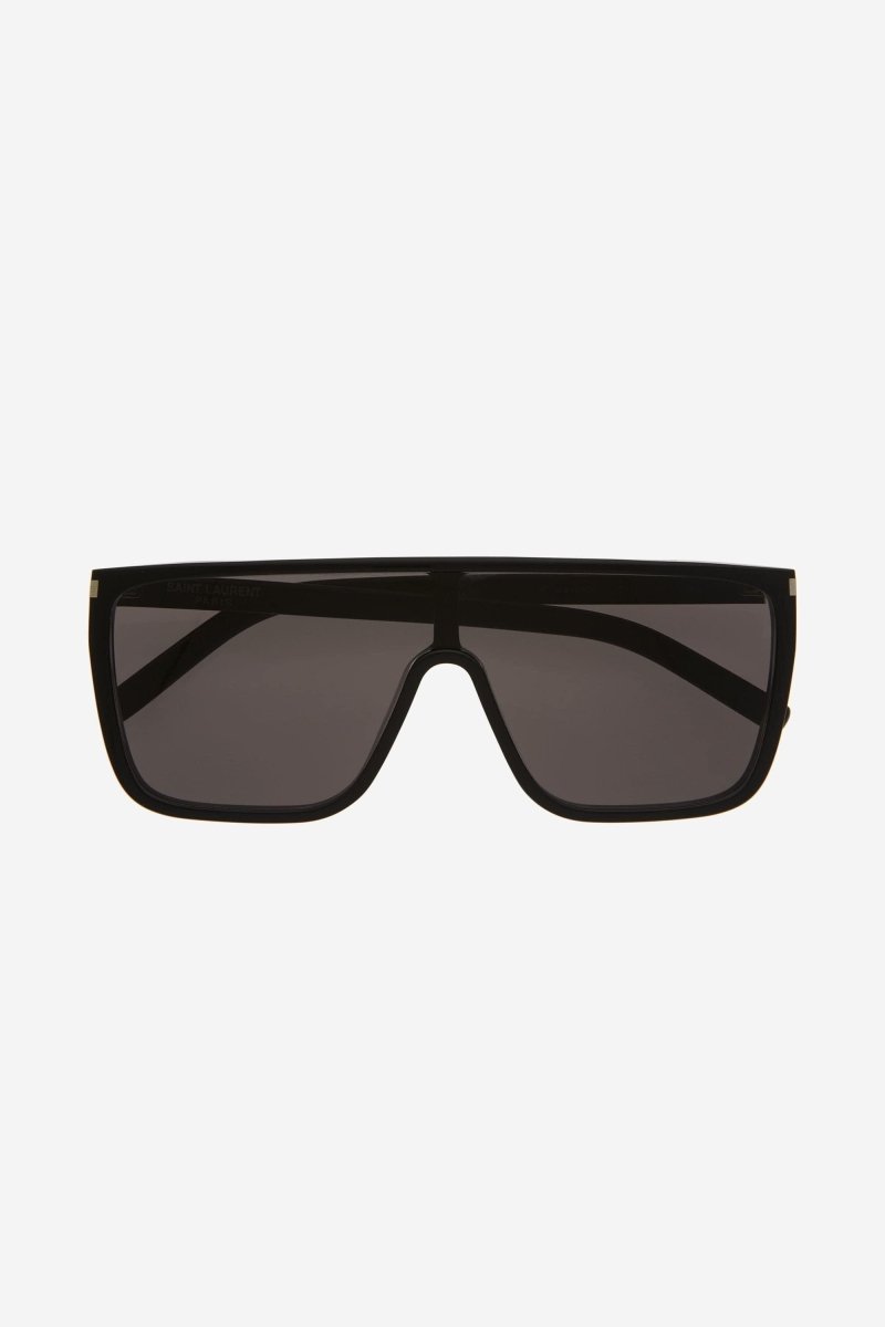 UNISEX MASK ACE black sunglasses – a new acetate mask enriched by the corner angle in black – LUX VERSE Luxury Designer Fashion Outlet