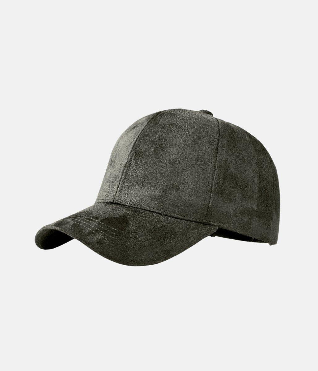 Suede Cap | Army Green – material: Premium cotton fabric with a soft suede look finish – LUX VERSE Luxury Designer Fashion Outlet