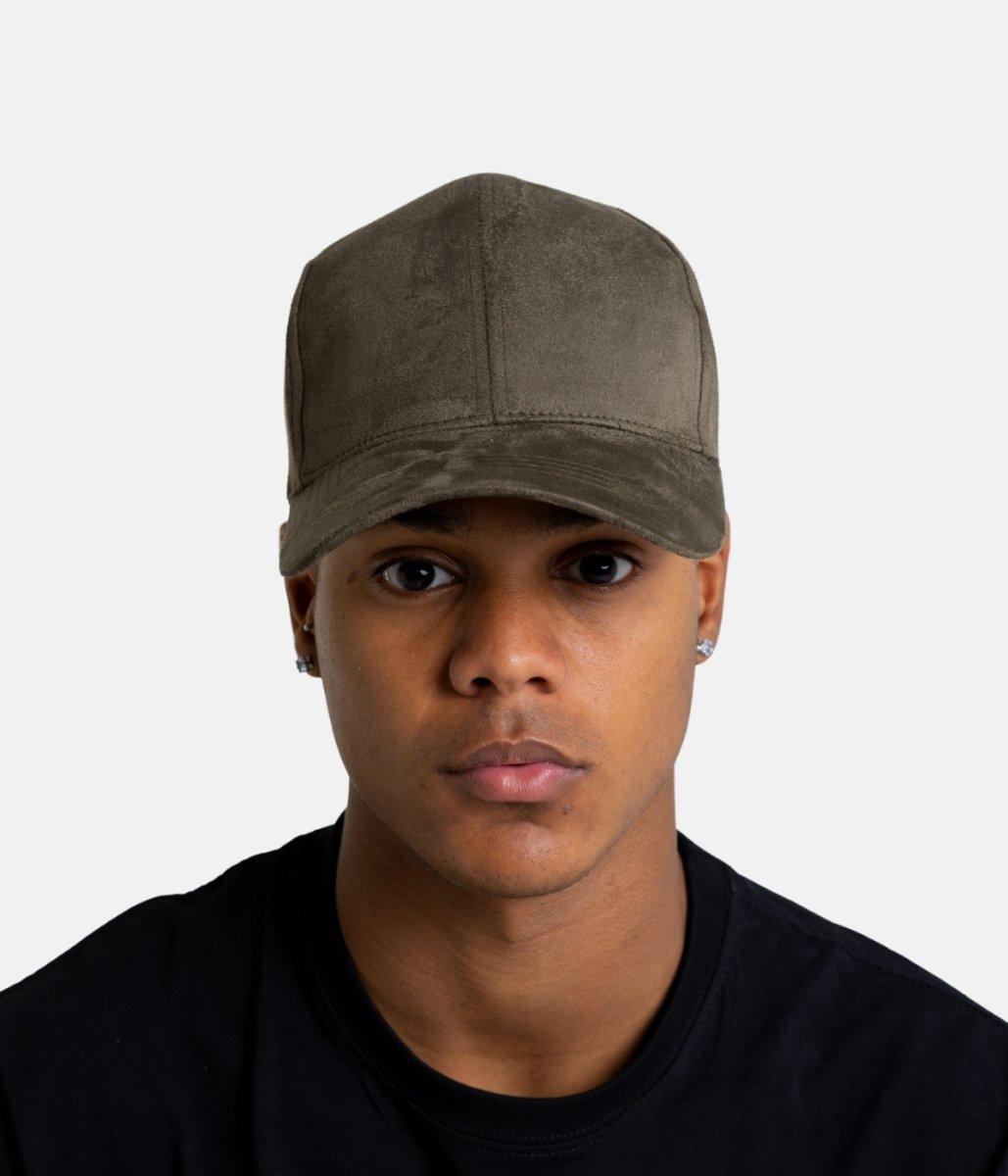 Suede Cap | Army Green – outline: 52 cm - 62 cm Size: Adjustable / One Size Add more headwear items and save – LUX VERSE Luxury Designer Fashion Outlet