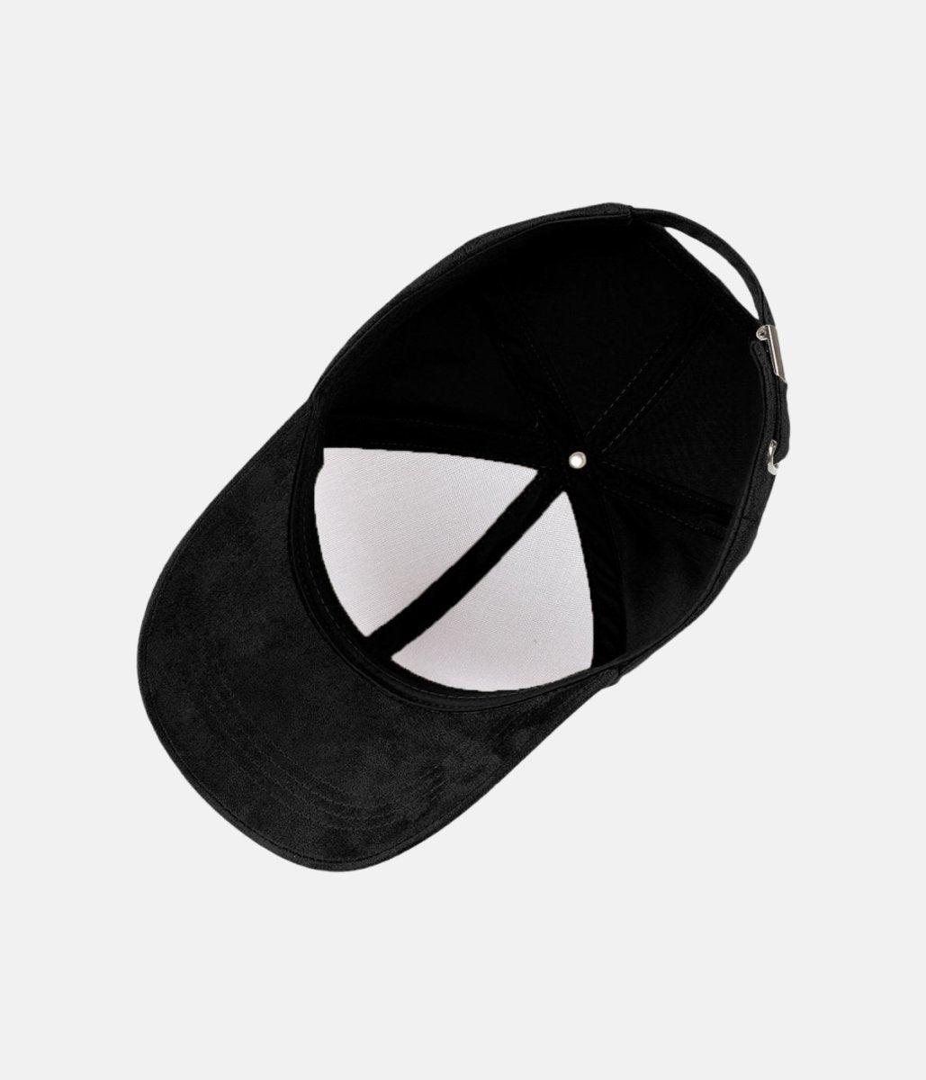Suede Cap | black – outline: 52 cm - 62 cm Size: Adjustable / One Size Add more headwear items and save – LUX VERSE Luxury Designer Fashion Outlet