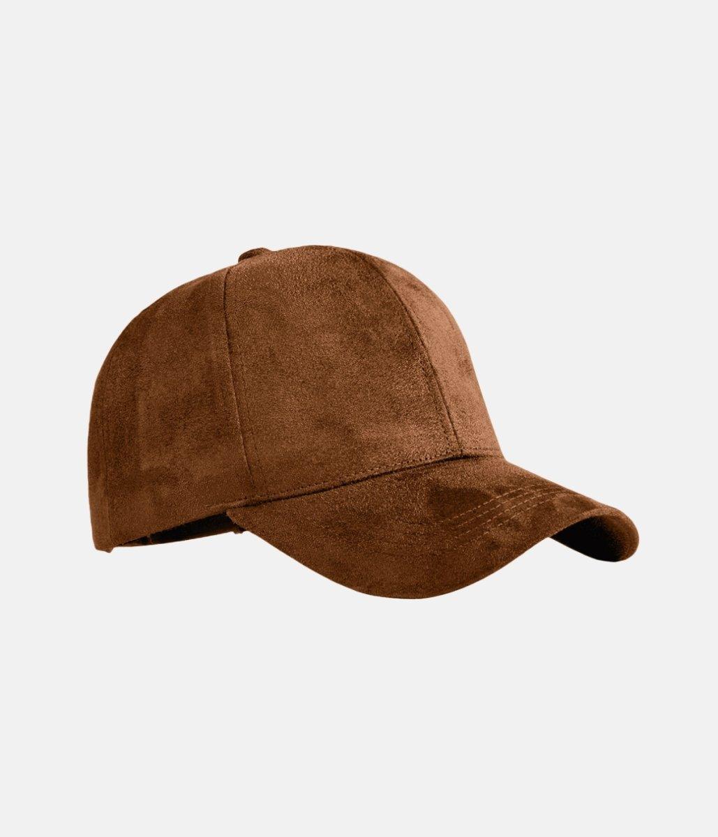 Suede Cap | Brown – material: Premium cotton fabric with a soft suede look finish – LUX VERSE Luxury Designer Fashion Outlet