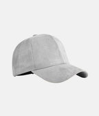 Suede Cap | Light Gray – material: Premium cotton fabric with a soft suede look finish – LUX VERSE Luxury Designer Fashion Outlet
