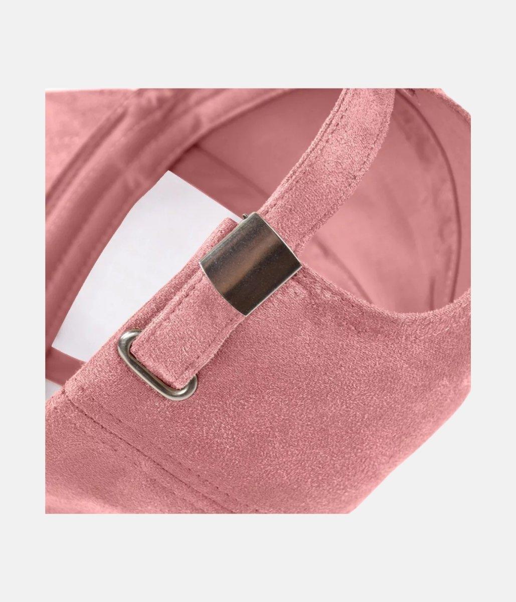 Suede Cap | Pink – material: Premium cotton fabric with a soft suede look finish – LUX VERSE Luxury Designer Fashion Outlet