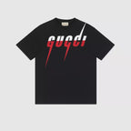 T-shirt with Blade print – designed with an oversize fit, this piece features the white and red Blade – LUX VERSE Luxury Designer Fashion Outlet