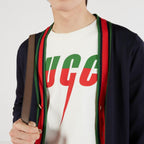 T-shirt with Blade print – white cotton jersey Green and red Blade print Crewneck Oversize fit Please – LUX VERSE Luxury Designer Fashion Outlet