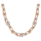 Hardwear Graduated Link Necklace Rose Gold with Pave Diamonds – LUX VERSE Luxury Designer Fashion Outlet