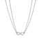 SILVER INFINITY DOUBLE CHAIN NECKLACE