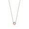 DIAMOND AND MOTHER PEARL CIRCLE NECKLACE PENDANT
