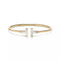 T BRACELET 1.8MM MOP GOLD