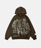 Vaguely Hoodie – material: Premium Cotton & Polyester Design: Thick knit, hemmed cuffs and sleeves, – LUX VERSE Luxury Designer Fashion Outlet