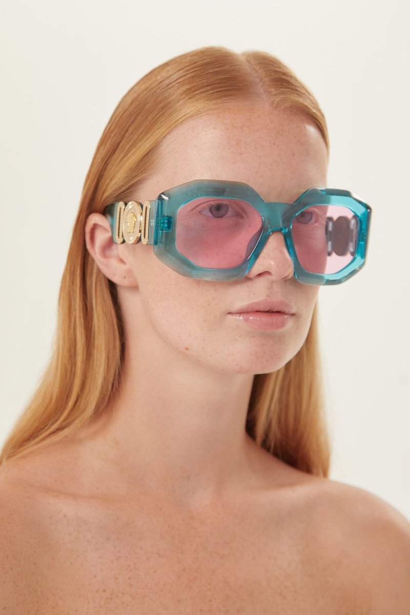 Biggie oversized sunglasses in blue with iconic jellyfish – is distinguished by its strength of character, innovative use of new, – LUX VERSE Luxury Designer Fashion Outlet