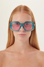 Biggie oversized sunglasses in blue with iconic jellyfish – is distinguished by its strength of character, innovative use of new, – LUX VERSE Luxury Designer Fashion Outlet