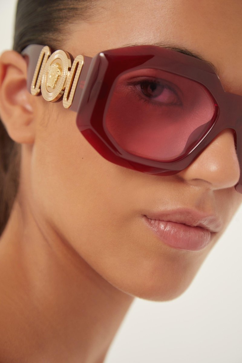 Biggie oversized sunglasses in burgundy with iconic jellyfish – is distinguished by its strength of character, innovative use of new, – LUX VERSE Luxury Designer Fashion Outlet