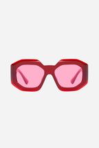 Biggie oversized sunglasses in burgundy with iconic jellyfish – designed line of distinctive eyewear available in unisex designs for those who – LUX VERSE Luxury Designer Fashion Outlet