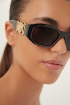 Biggie sunglasses in black with iconic jellyfish – designed line of distinctive eyewear available in unisex designs for those who – LUX VERSE Luxury Designer Fashion Outlet