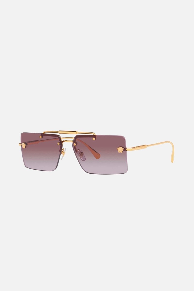 Gold pilot sunglasses with light purple mirror – designed line of distinctive eyewear available in unisex designs for those who – LUX VERSE Luxury Designer Fashion Outlet