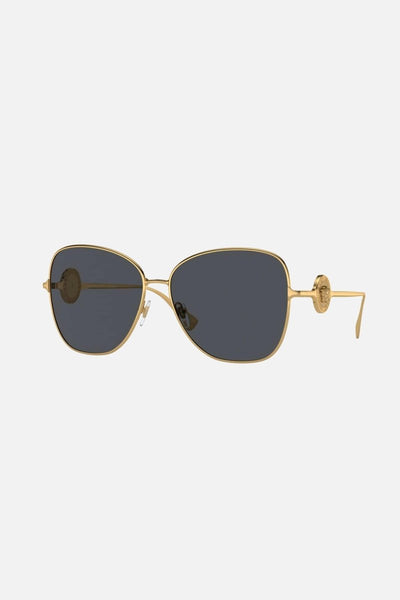 Versace pilot metal gold sunglasses featuring iconic jellyfish - Lux Studios