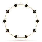 Vintage Alhambra Necklace Black, 10 motifs. – faithful to the first Alhambra® jewel, the Vintage Alhambra pieces stand out for – LUX VERSE Luxury Designer Fashion Outlet