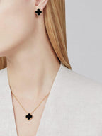 Vintage Alhambra Pendant – these four-leaf clover-inspired lucky icons are outlined with gold beading – LUX VERSE Luxury Designer Fashion Outlet
