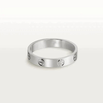 LOVE RING 4MM 1 DIAMOND SILVER