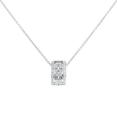 PARENTESI NECKLACE SILVER DIAMOND