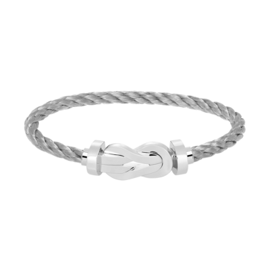 CHANCE LARGE 8 FIGURE BUCKLE NO DIAMOND BRACELET SILVER