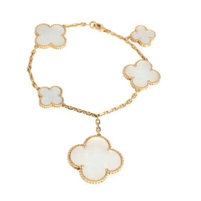 MAGIC CLOVER 5 MOTIFS MOP BRACELET