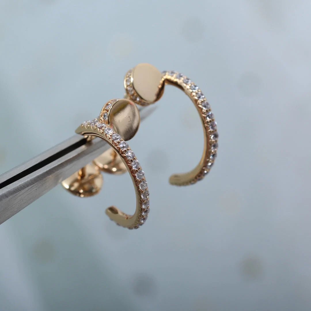 JUSTE EARRINGS 12.75MM DIAMOND ROSE GOLD
