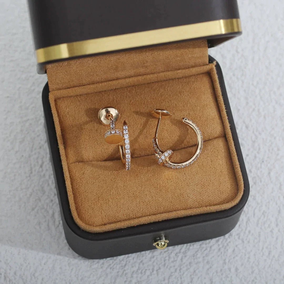 JUSTE EARRINGS 12.75MM DIAMOND ROSE GOLD