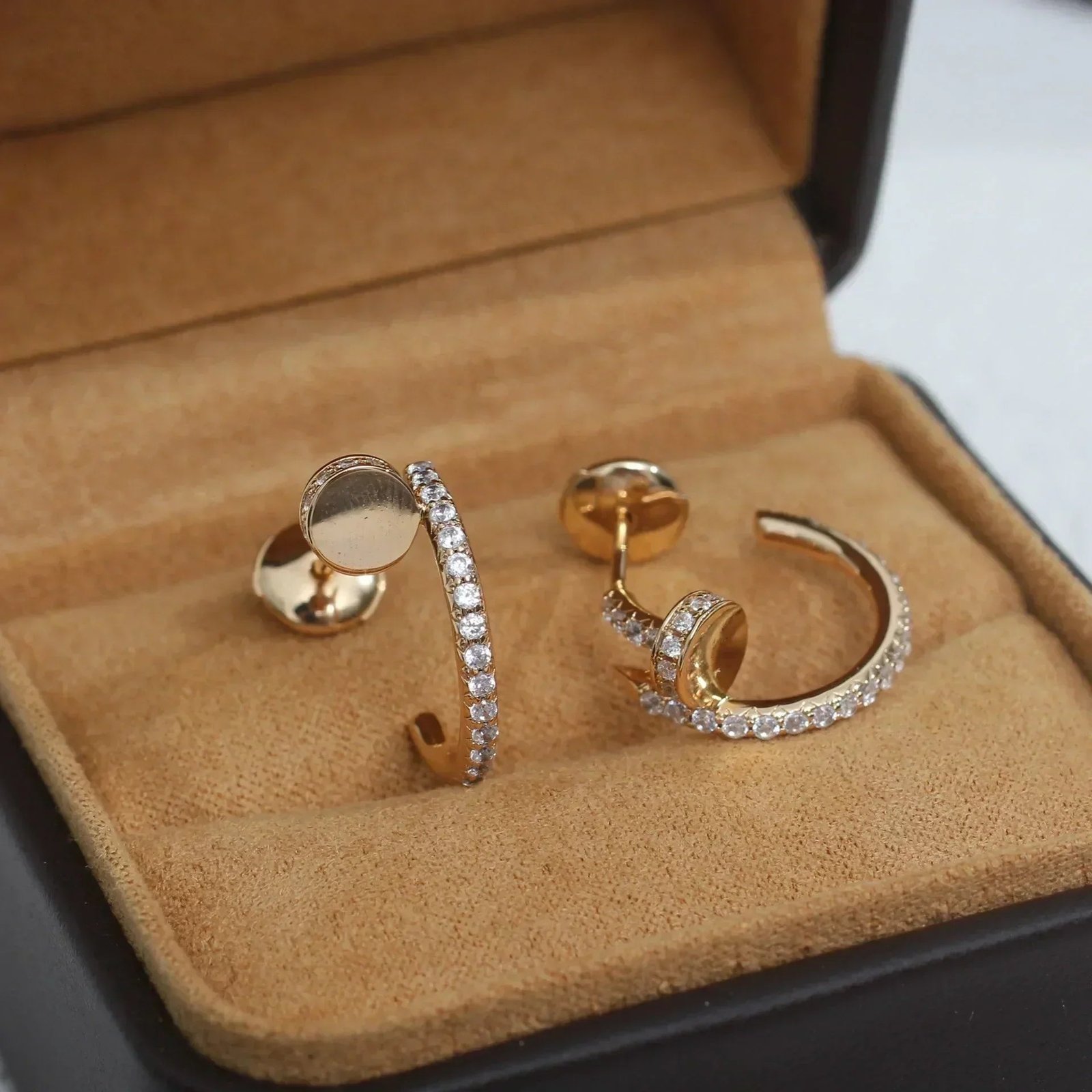 JUSTE EARRINGS 12.75MM DIAMOND ROSE GOLD