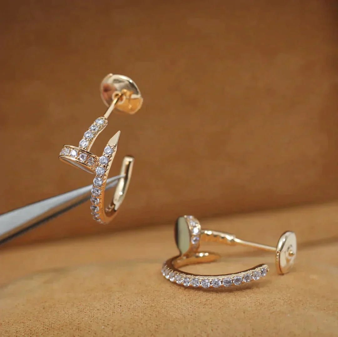 JUSTE EARRINGS 12.75MM DIAMOND ROSE GOLD