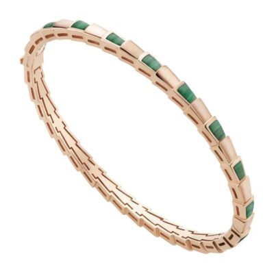 SERPENTI BRACELET ROSE GOLD MALACHITE