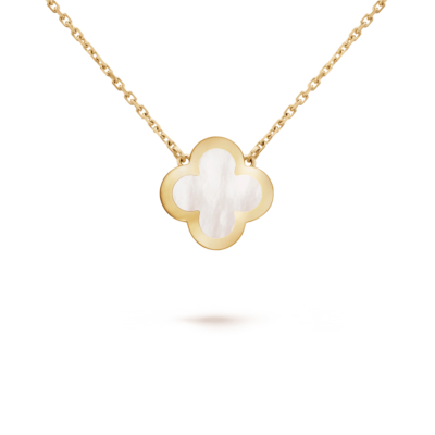 PURE CLOVER ROSE GOLD MOP NECKLACE