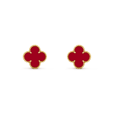 CLOVER MEDIUM 1 MOTIFS CARNELIAN  EARRINGS