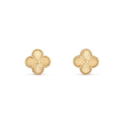 CLOVER MINI 9.5MM LASER EARRINGS