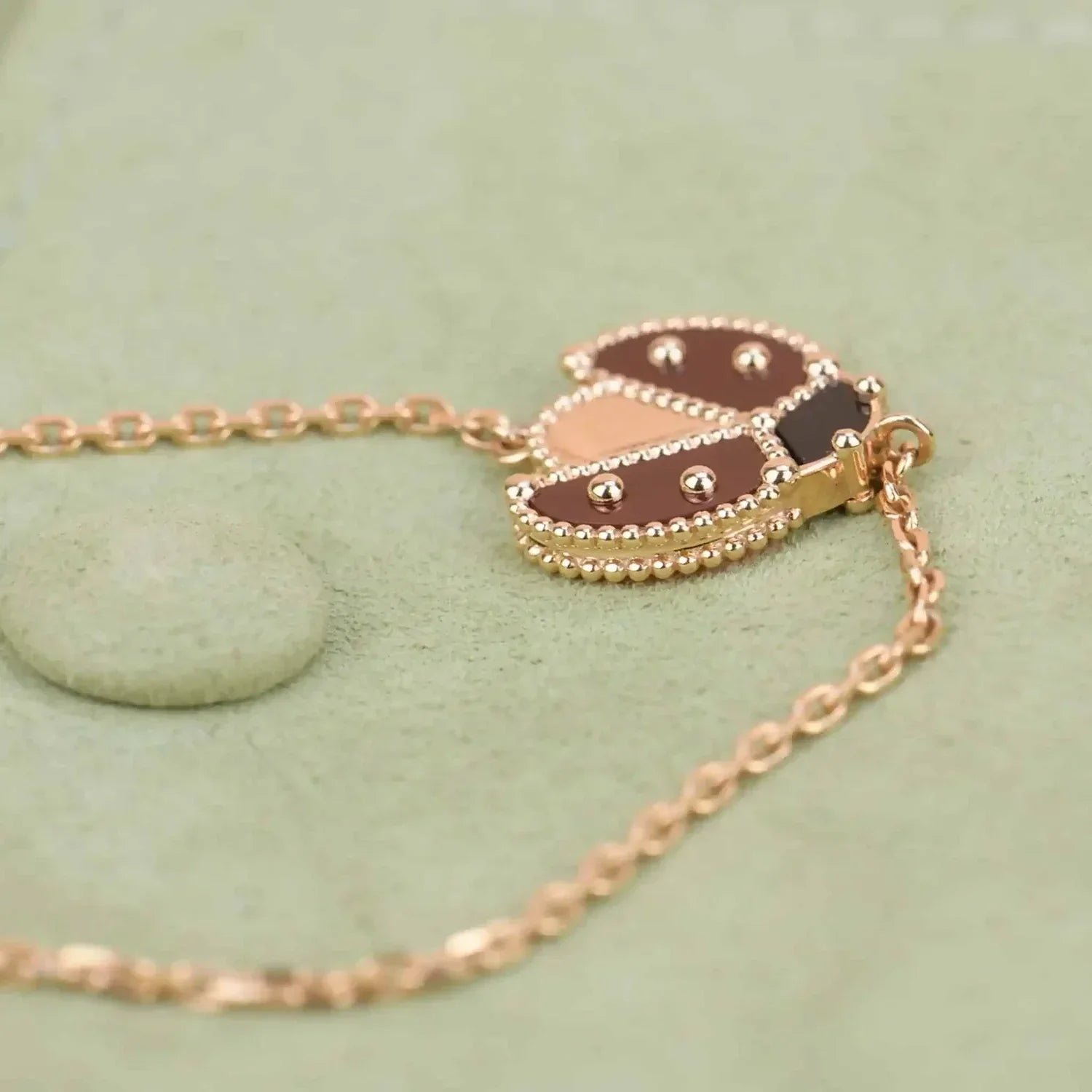 LUCKY CARNELIANS LADYBUG BRACELET