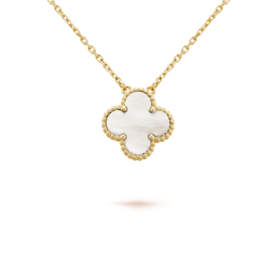 CLOVER MINI 9.5MM WHITE MOTHER-OF-PEARL NECKLACE