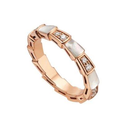 SERPENTI RING ROSE GOLD DIAMOND MOP 3MM