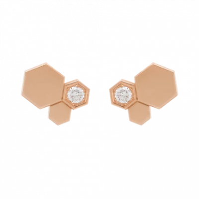 BEE LOVE ROSE GOLD DIAMOND EARRINGS