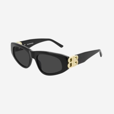 Balenciaga black cat-eye BB sunglasses - Lux Studios