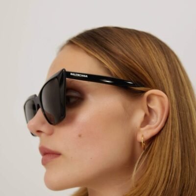 Balenciaga cat-eye femenine black sunglasses - Lux Studios
