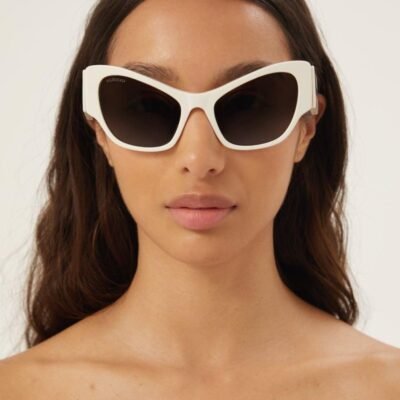 Balenciaga MAX butterfly sunglasses in white - Lux Studios