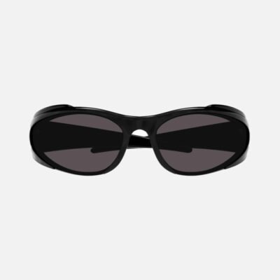 Balenciaga reverse Xpander wrap rectangle black sporty sunglasses - Lux Studios