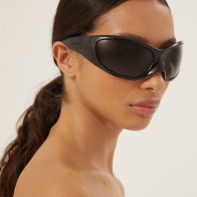 Balenciaga Skin XXL Cat sunglasses in black - Lux Studios