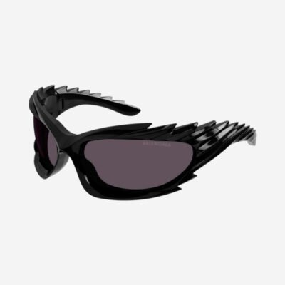 Balenciaga Spike rectangle sunglasses in black - Lux Studios